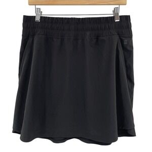 Free Fly Womens Large Skirt Athletic Tennis Golf Running Activewear Pocket Black